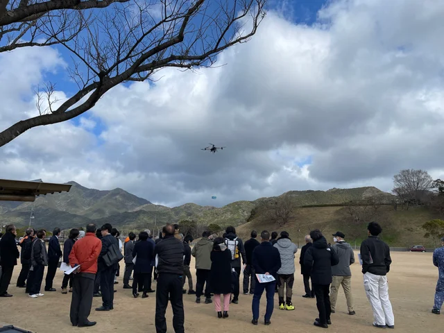 山口県下関市で物流ドローン「DJI FlyCart 30」実演セミナー開催