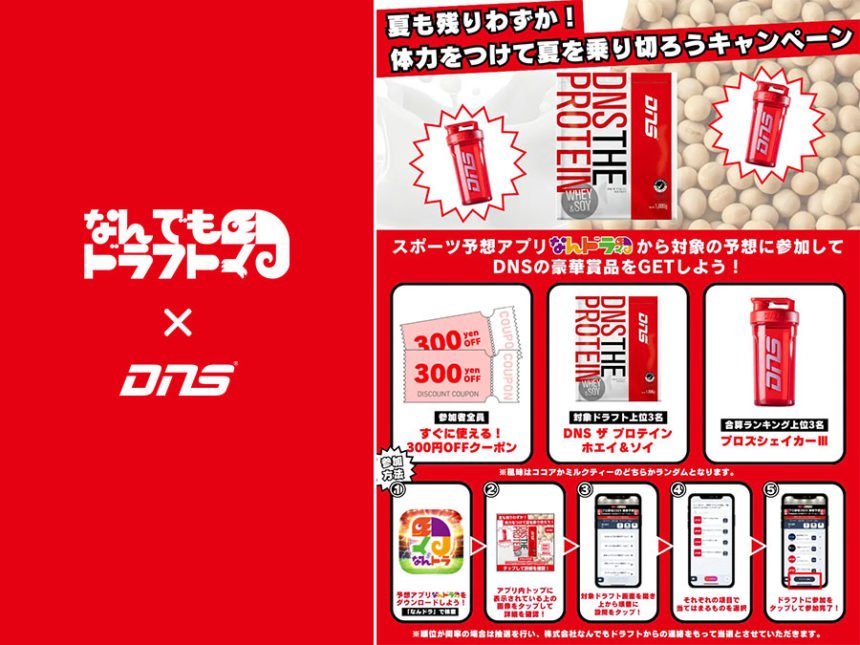 DNS ザ プロテイン ホエイ＆ソイ 1,000gプレゼントキャンペーン