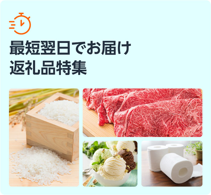 最短翌日お届け 返礼品特集