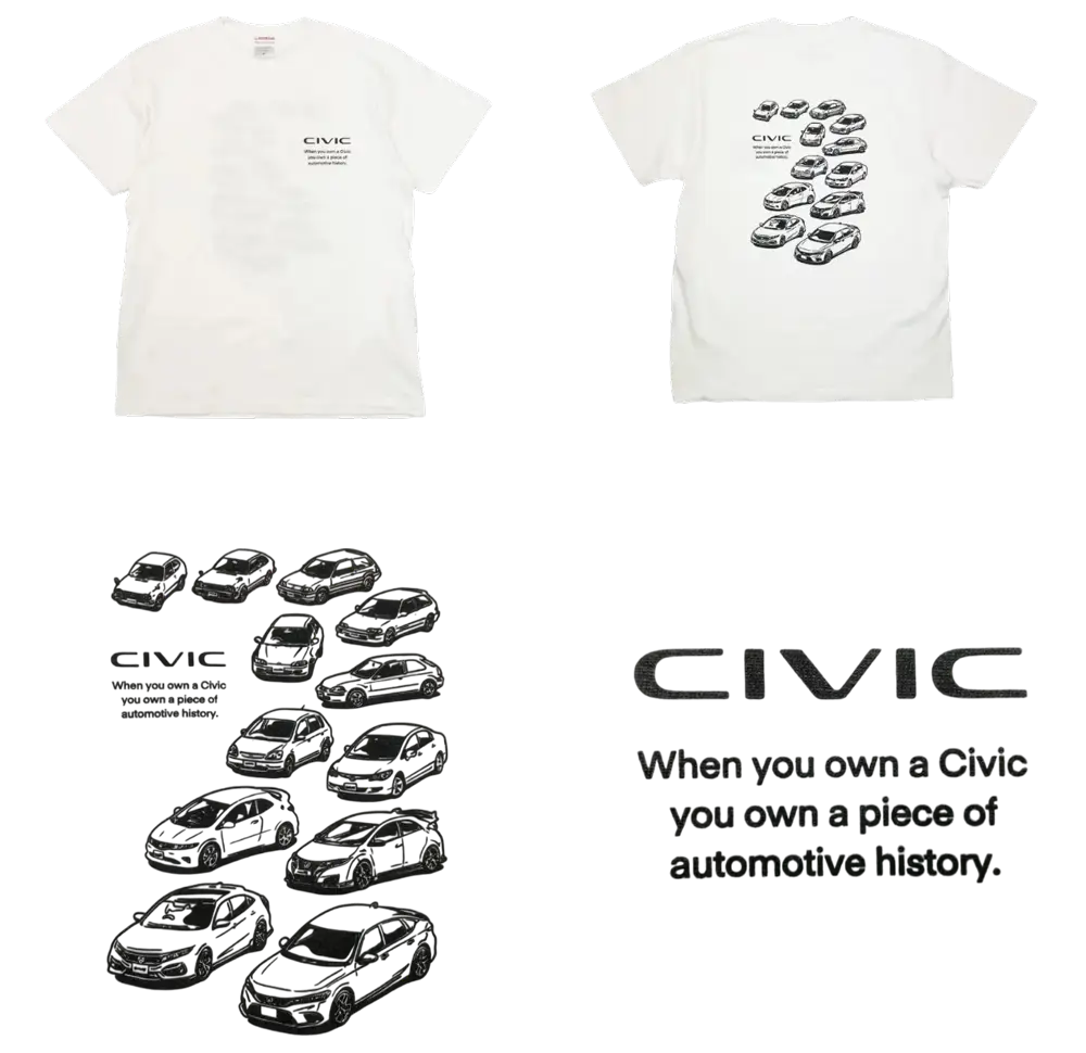 CIVICヒストリーTシャツ