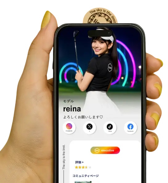 各SNSのリンクやゴルフのスコアなどを登録可能