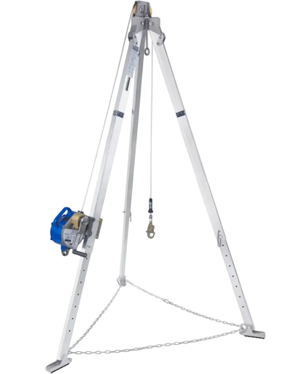 三脚＋巻上機能付き安全ブロック