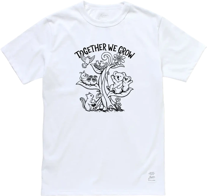 地域社会の中で温かく支え合う世界を表現