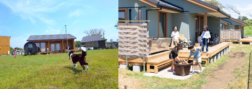 公園と海を一望できる都市型キャンプ場