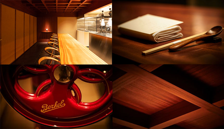 木と土壁を基調とした和の趣を取り入れた空間