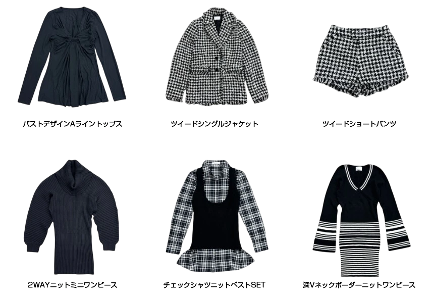 全6型のアイテムラインナップ