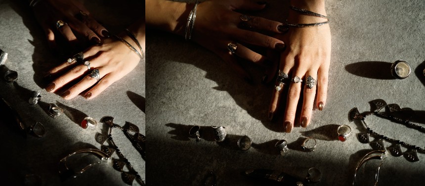 純度の高いシルバーを素材とした手彫りの銀細工