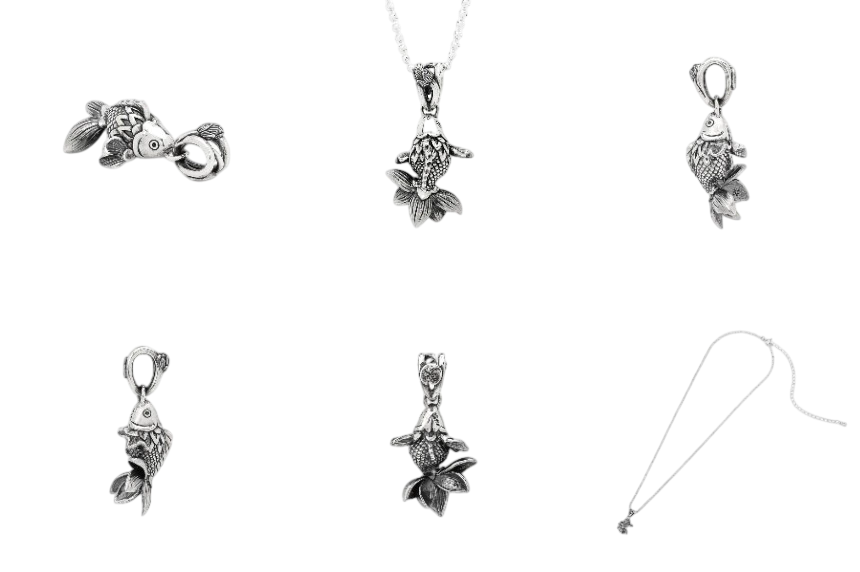 錦蓮華御守チャーム［シルバー］