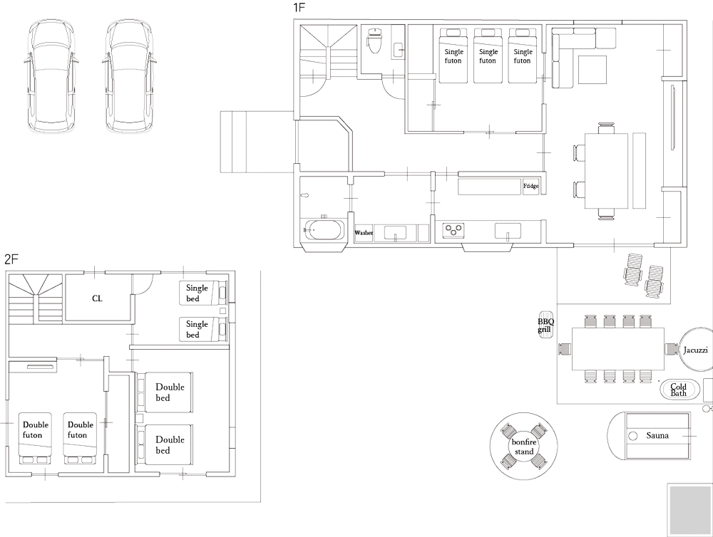 Sayuragi Villa by IZAの間取り図