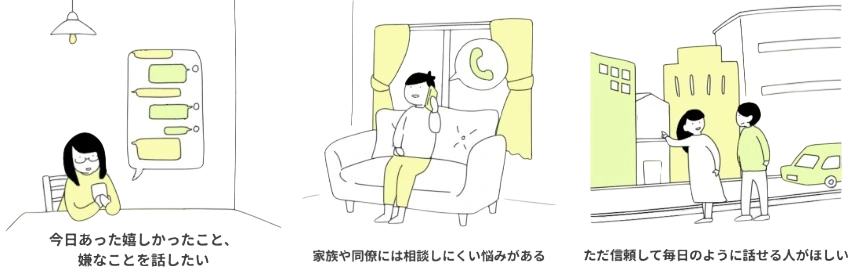 匿名だからこそ、気楽に、気軽に話せる