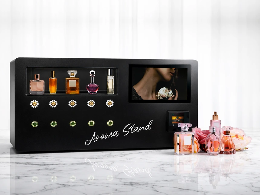 ワンプッシュ香水自販機「アロマスタンド」、渋谷肉横丁で稼働開始