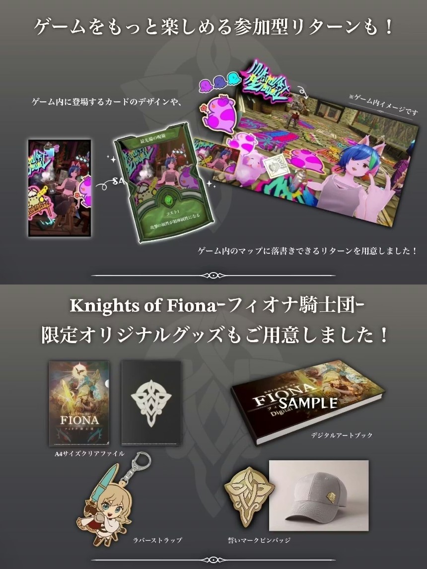 ゲーム内参加型リターンやグッズ、DLキー
