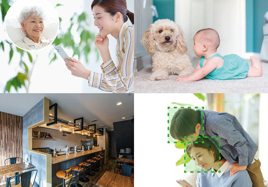 ペットや子どもの見守り、介護補助、店舗や住宅の室内防犯