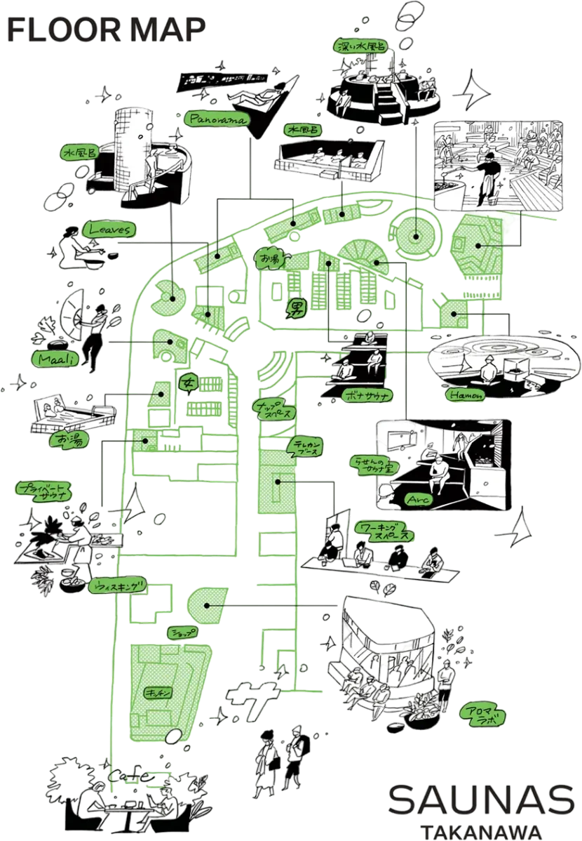 個性豊かなサウナ室