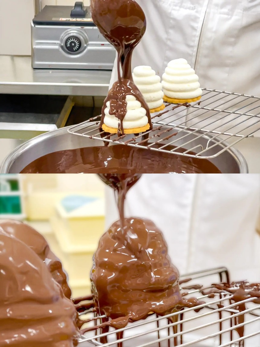 ミルクチョコとビターチョコを独自配合