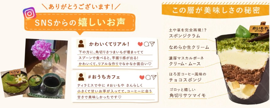 体験型スイーツ「芋ほりティラミス」