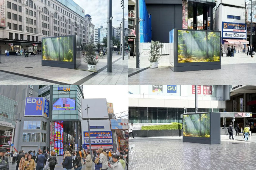 2ビジョン3面で、エリア一帯を“ジャック”