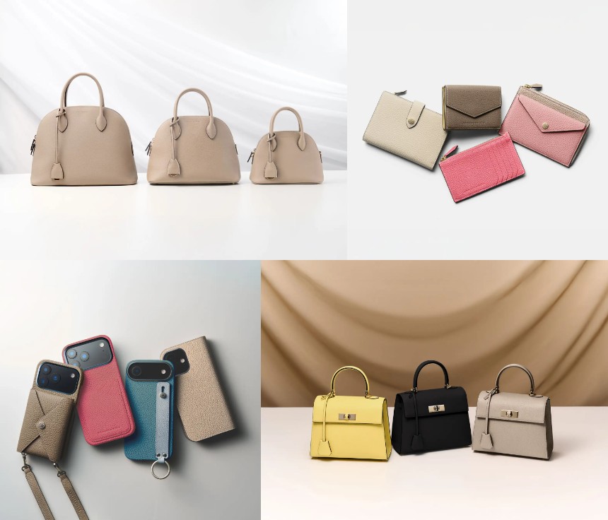 多彩なレザーアイテムを展開