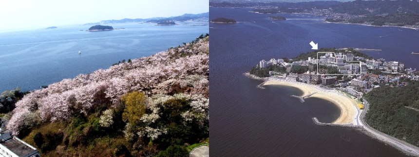 三河湾を一望する高台に建つ絶景ホテル