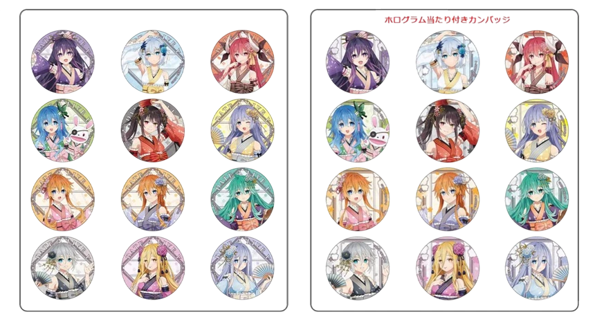 カンバッジ（ランダム） 和服アイドル ver.