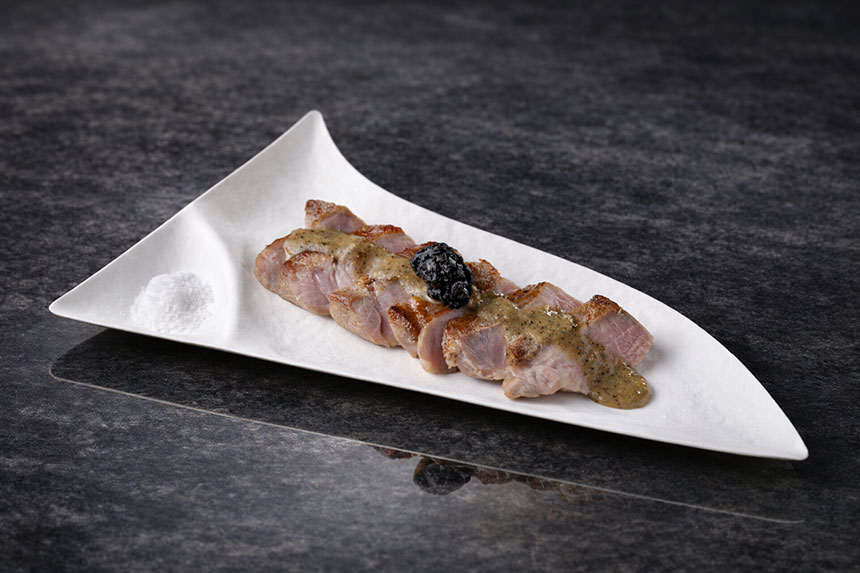 四万十ポークの鉄板焼き（塩二郎の塩）の写真