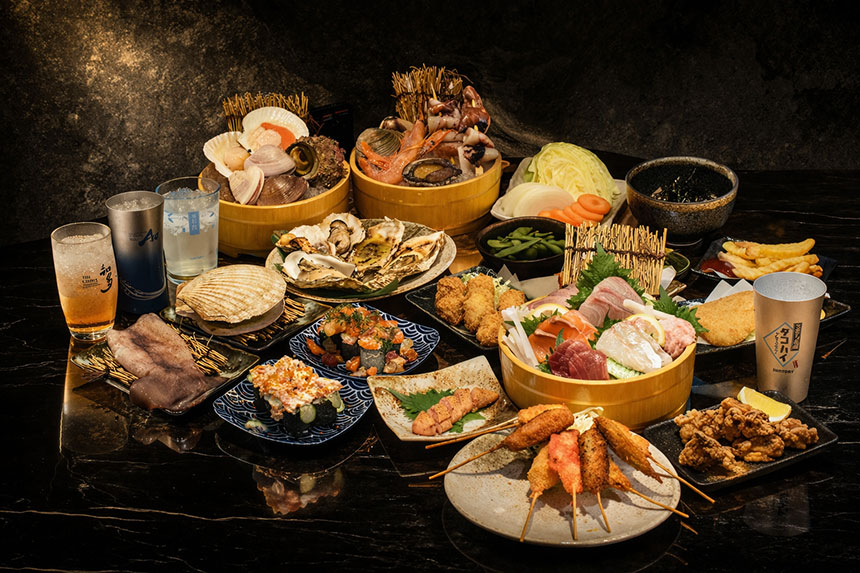 目の前で焼いて楽しむ浜焼き