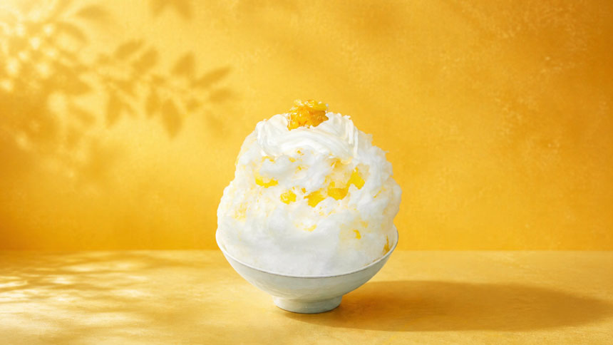 湘南ゴールドとレモンのかき氷の写真