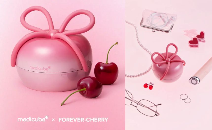 MEDICUBE RIBBON CHERRY GLASS HAIR BRUSH
