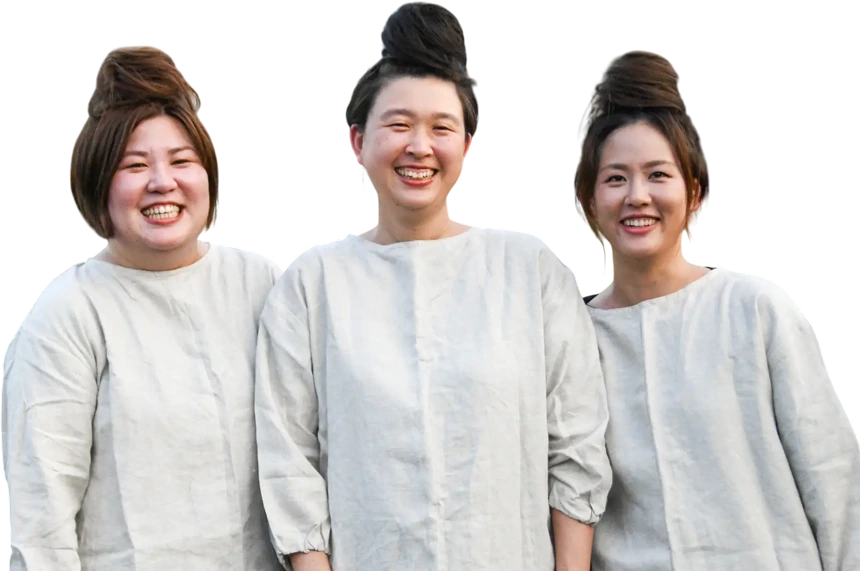 粉なっとうのはすやを運営する「なっとう3姉妹」