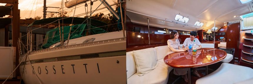 高知・芸西村の海辺で“泊まれるクルーザーヨット”体験。ナミテラス芸西が2026年夏限定ウェルカムドリンク付プランを提供