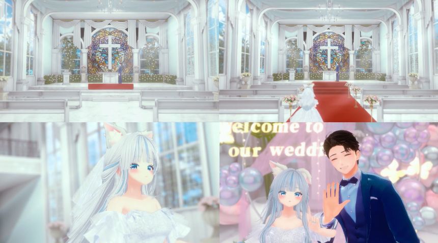 3Dブライダル衣装『VRCWedding Ding』