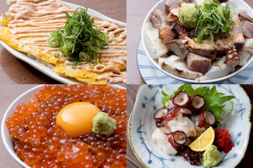 魚介を中心とした多彩な居酒屋メニュー
