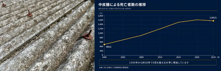 アスベスト含有屋根の飛散リスク