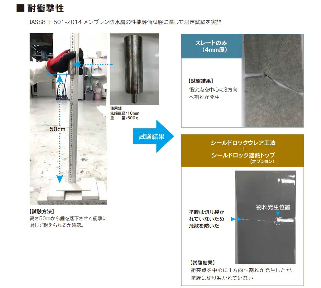 耐衝撃性試験の様子