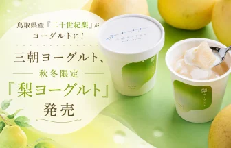 三朝ヨーグルトの「梨ヨーグルト」