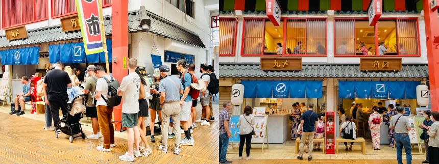 ピークタイムには店頭に列ができる