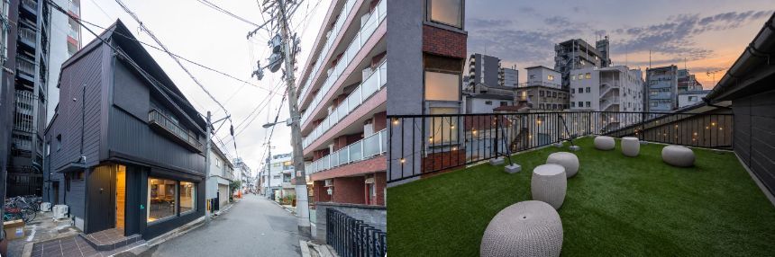 宿泊者専用のテラスを設置