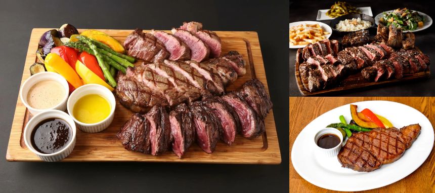 ステーキの食べ比べ