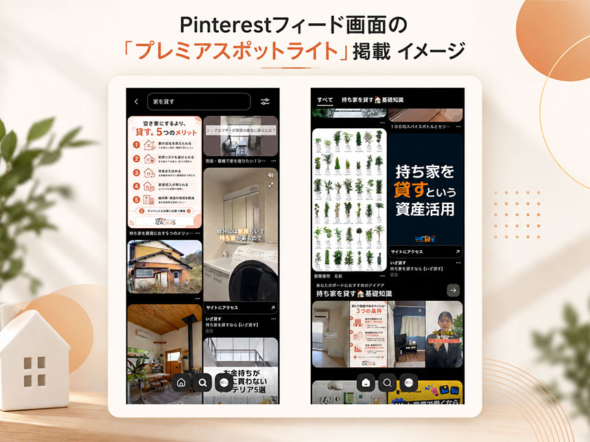 Pinterestフィード画面