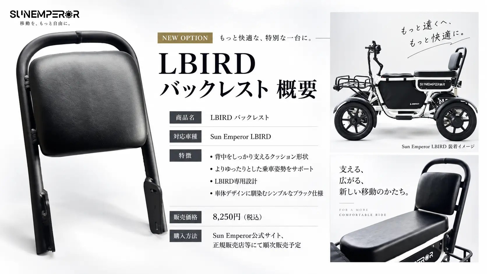 LBIRD バックレスト 概要