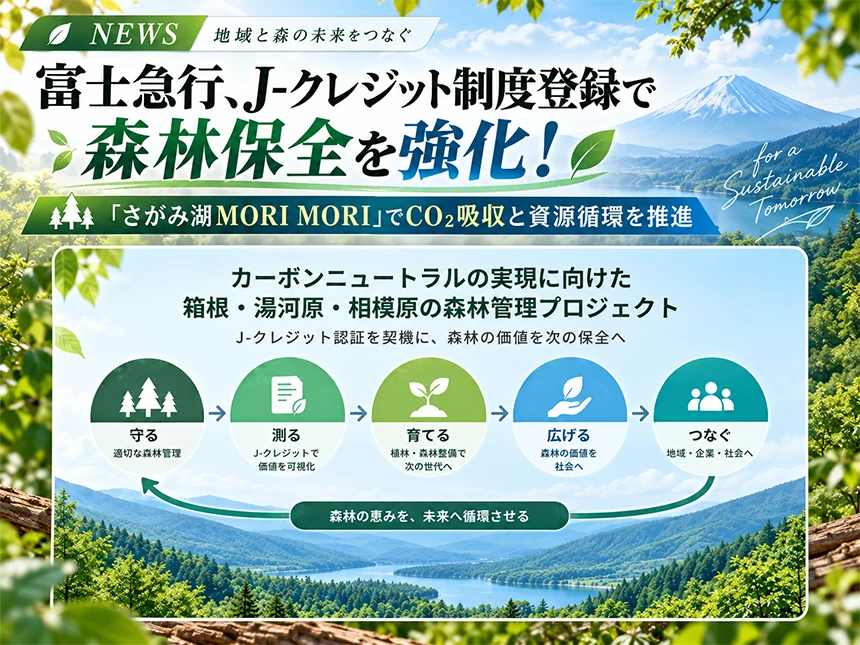 富士急行が森林保全と森林資源の循環利用を推進