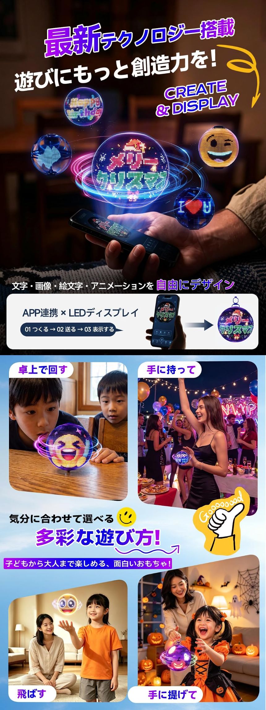 LED表示を自由にカスタマイズ