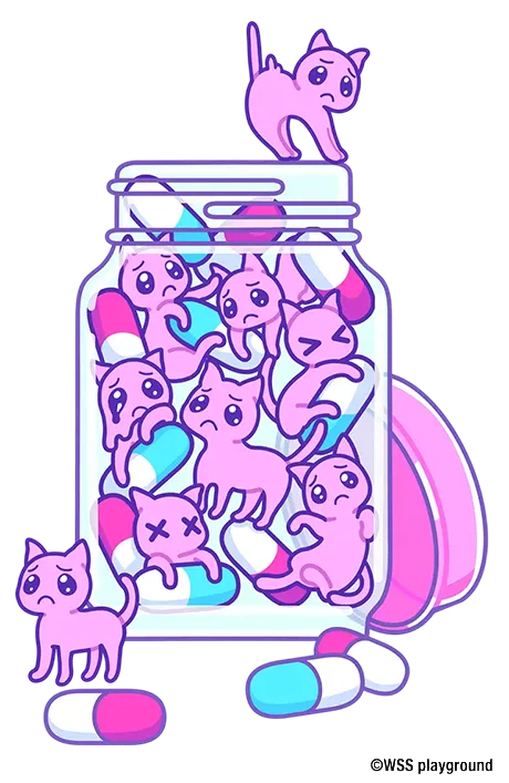 羽壱まほ氏（X：@uichhimaho）が描き下ろした「ぴえん猫」のイラスト